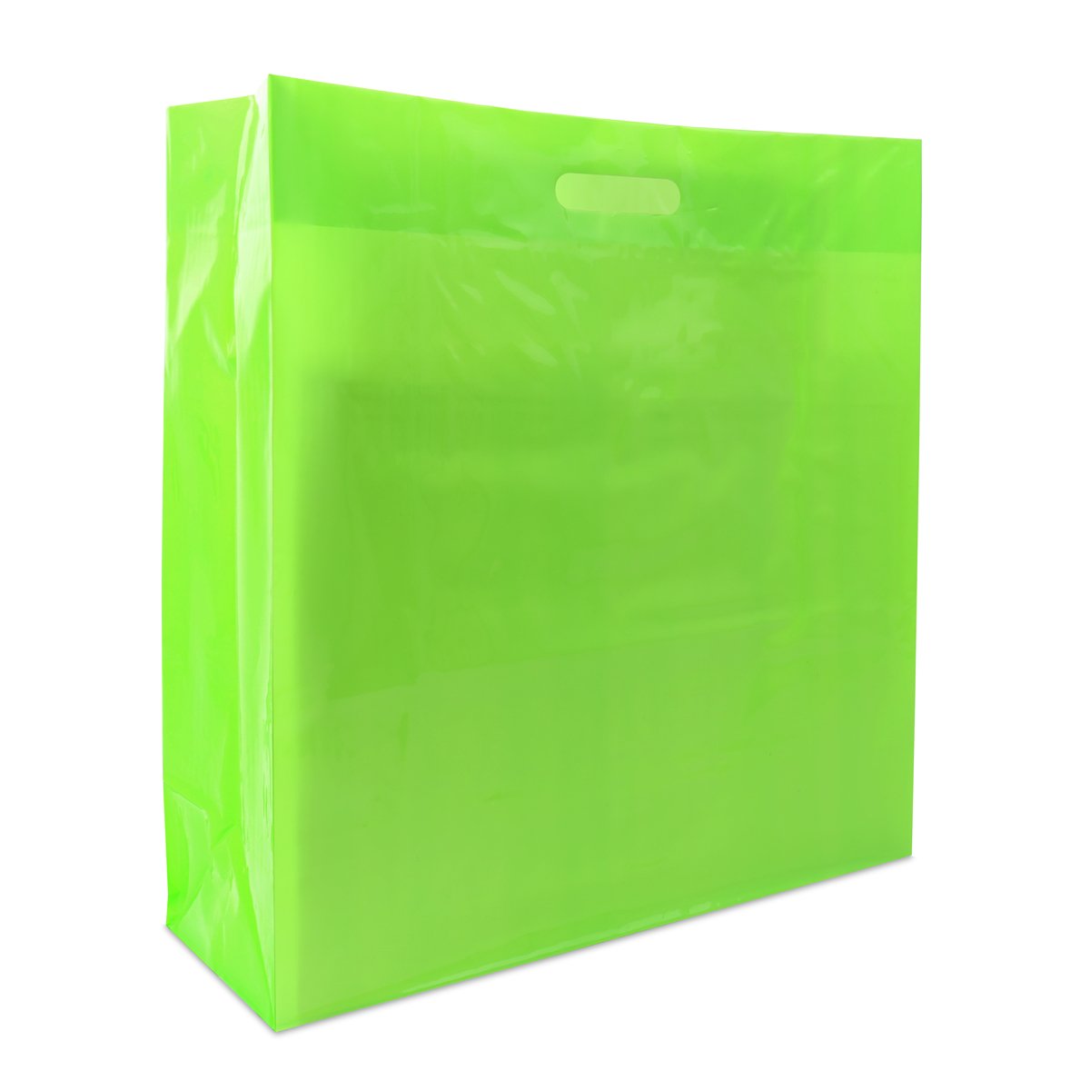 Plastic helder clear tassen met blok bodem
