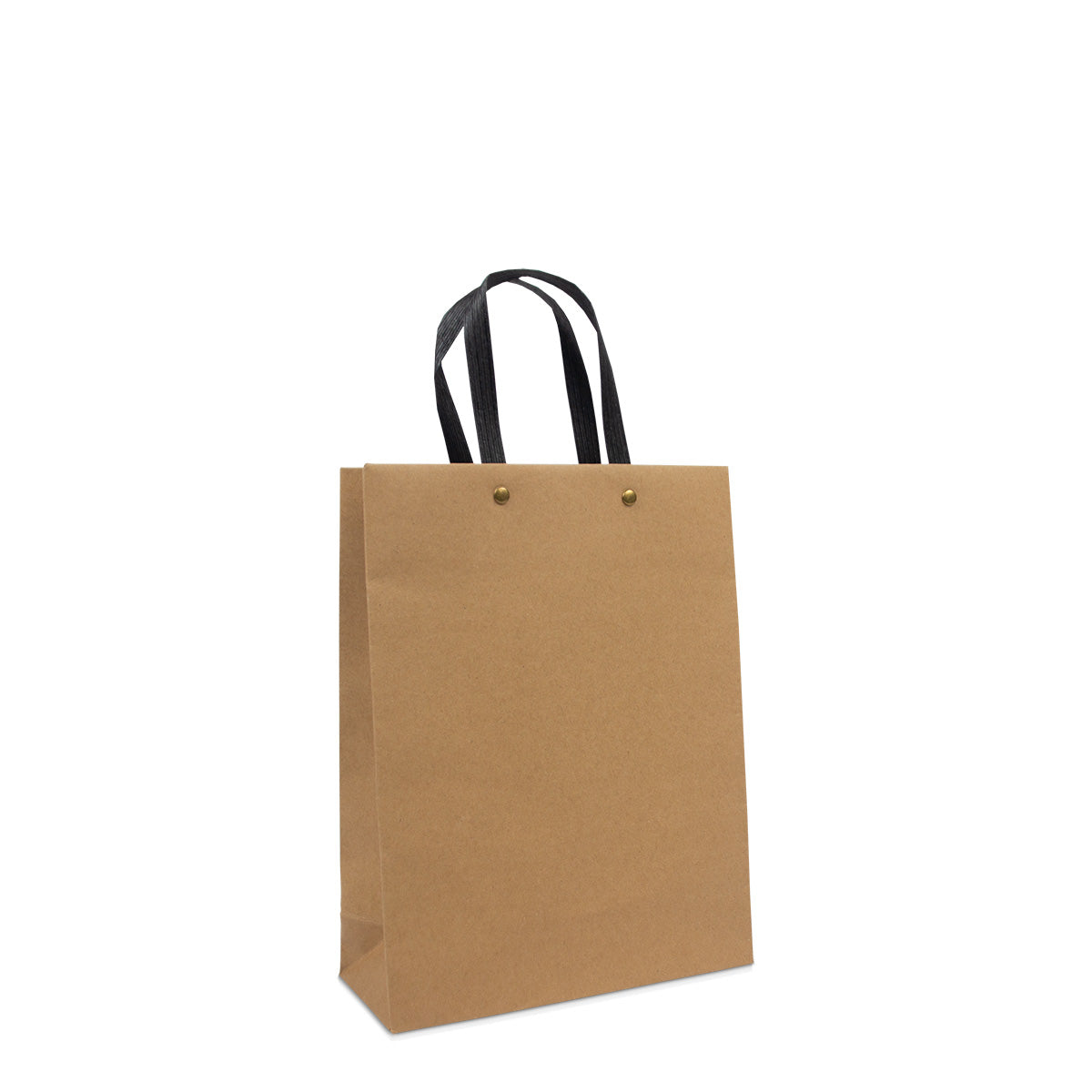 Luxe ecologische papieren tassen met zwarte kraft papieren hengsels
