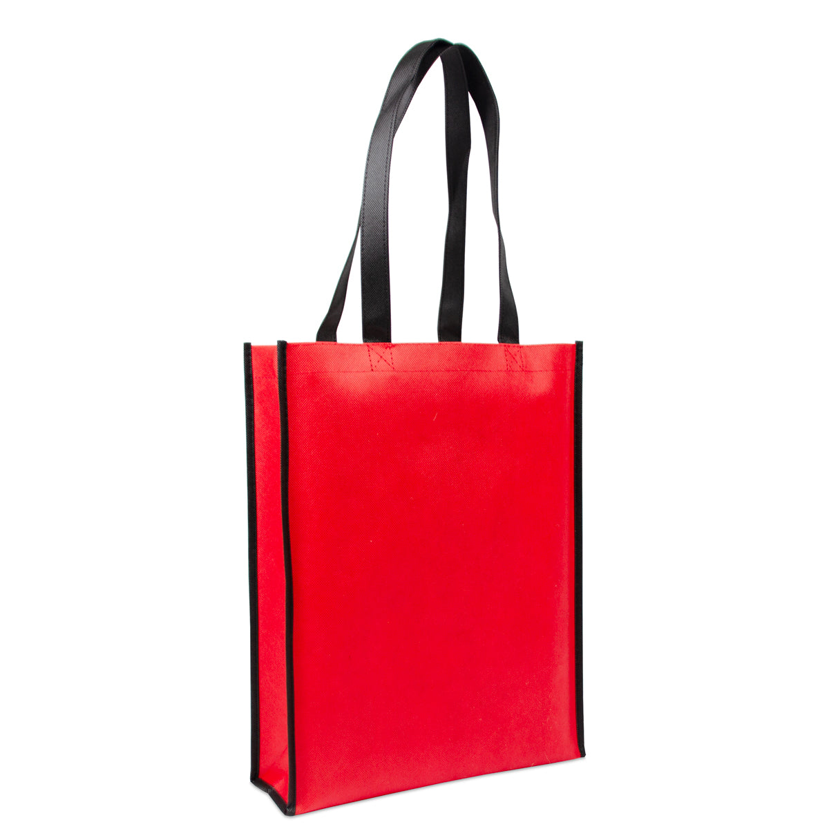 Non-woven shoppers opdruk Rood/zwart duotone