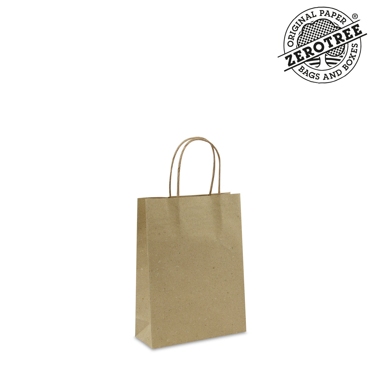 Twisted ZEROTREE® tassen deluxe materiaal Recycled graspapier