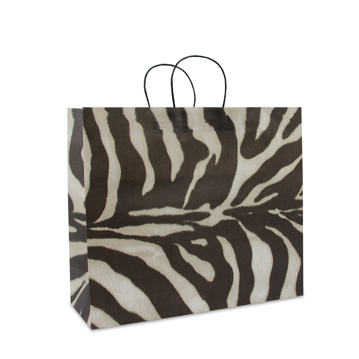 Twisted papieren tassen opdruk Zebra