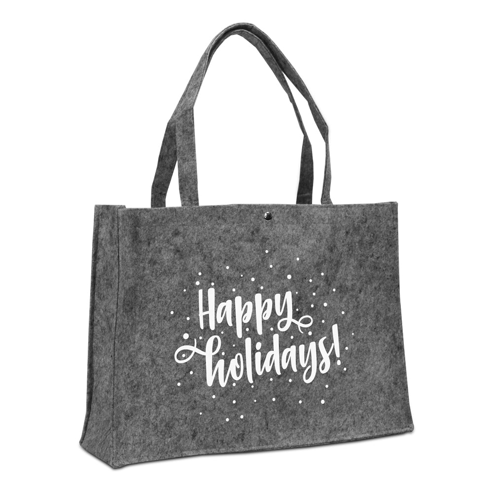 Vilten kersttassen opdruk Happy holidays!