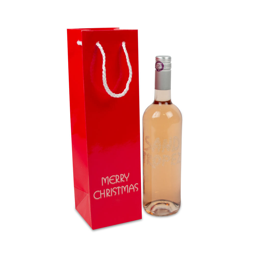 Luxe papieren kersttassen opdruk Merry Christmas