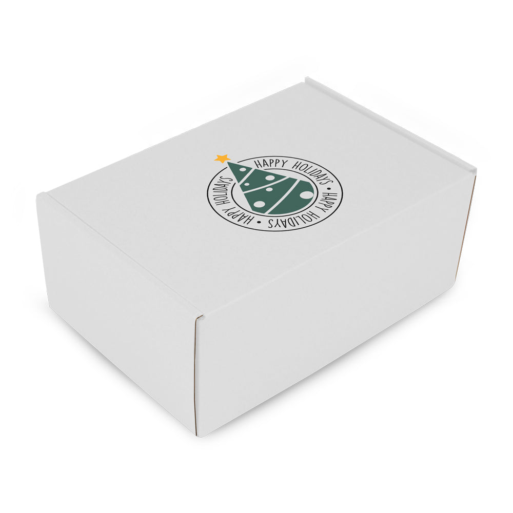 Kartonnen kerst geschenkdozen opdruk Happy Holidays