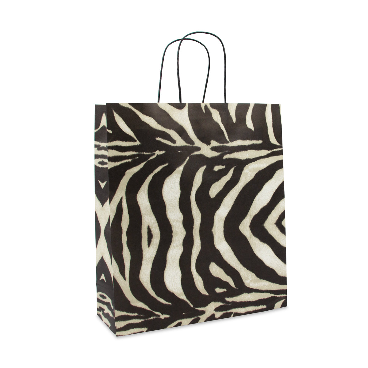 Twisted papieren tassen opdruk Zebra
