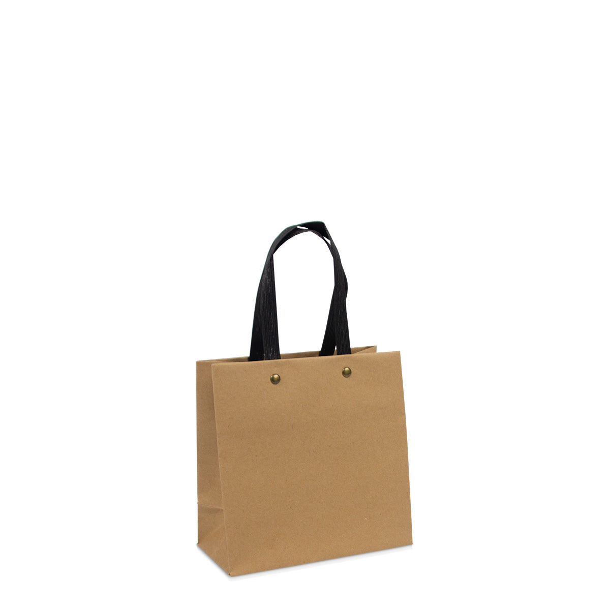Luxe ecologische papieren tassen met zwarte kraft papieren hengsels