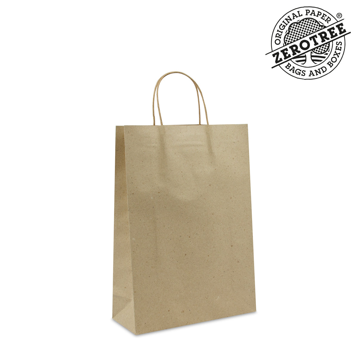 Twisted ZEROTREE® tassen deluxe materiaal Recycled graspapier