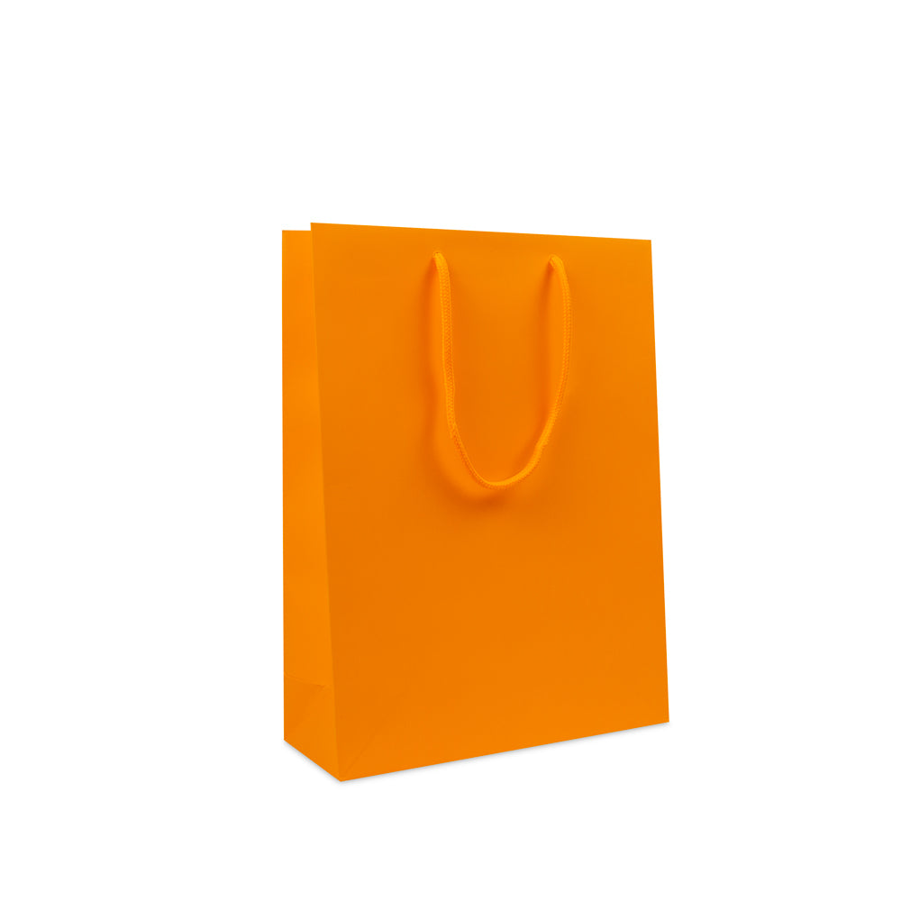 Luxe papieren draagtassen kleur Fluor mat