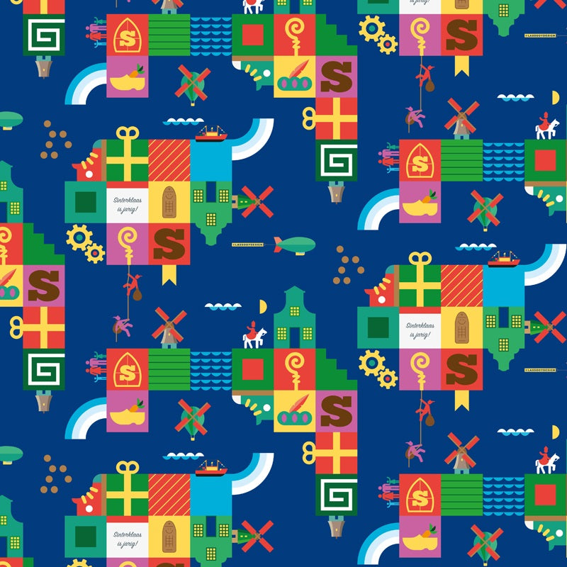 Sinterklaas inpakpapier - D005