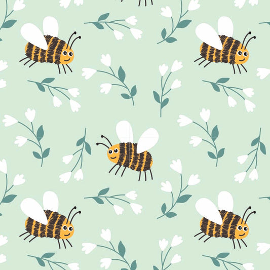 Gras inpakpapier opdruk Bijen dessin