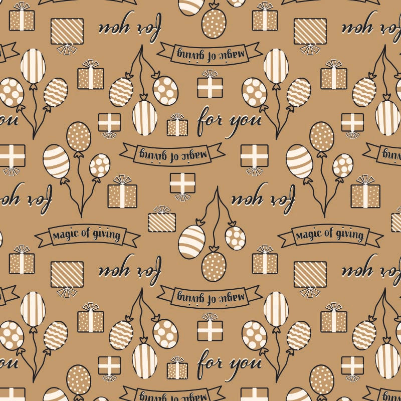 Bruin cadeau papier - Kado dessin