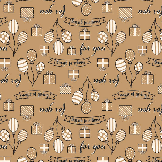 Bruin cadeau papier - Kado dessin
