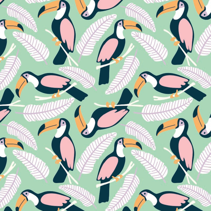 Coated inpakpapier - Toekan dessin