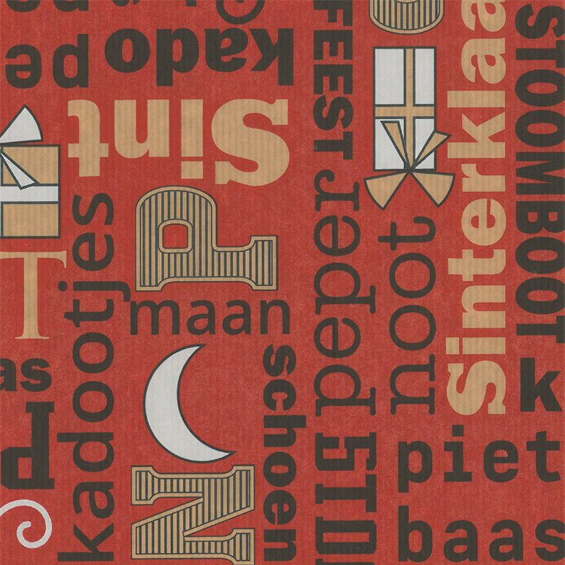Sinterklaas inpakpapier type D018