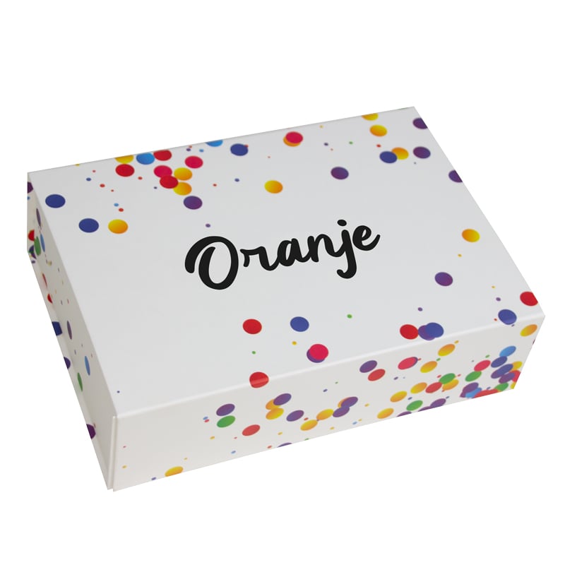 Confetti magneetdozen kleur Oranje