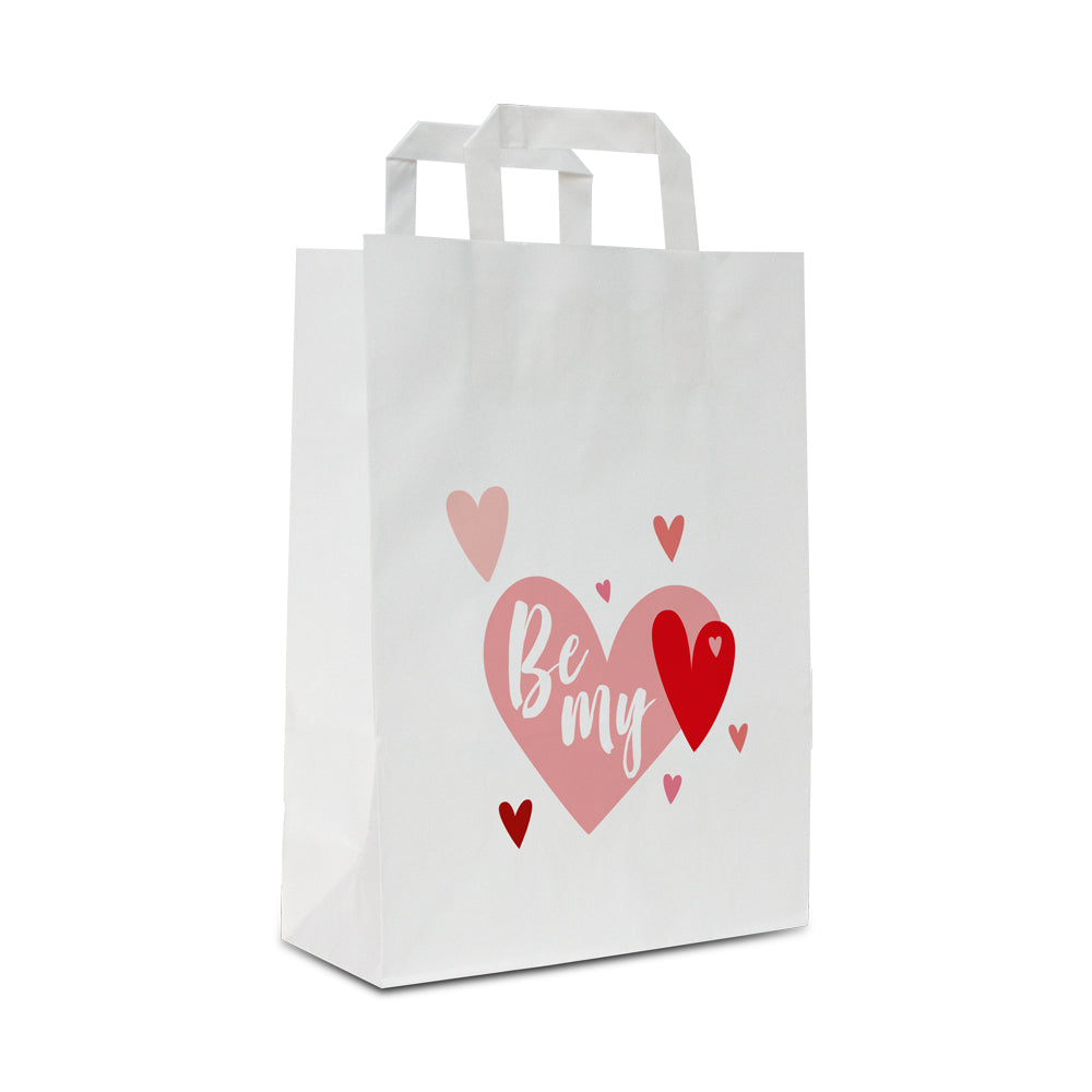 Papieren kraft tassen opdruk Be my valentine