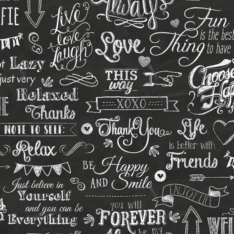 Wit kraft inpakpapier opdruk Happy quote dessin