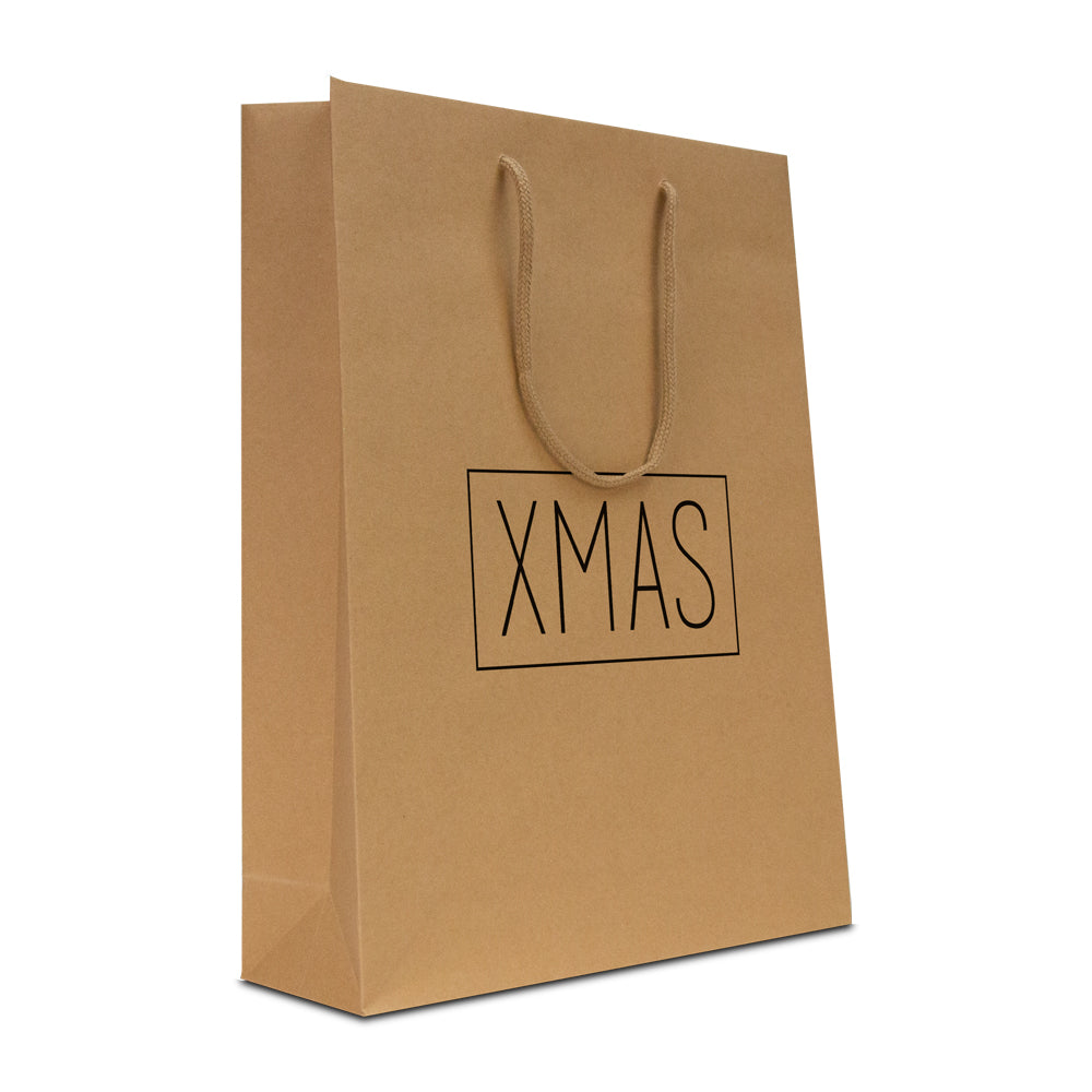 Luxe papieren kersttassen opdruk XMAS