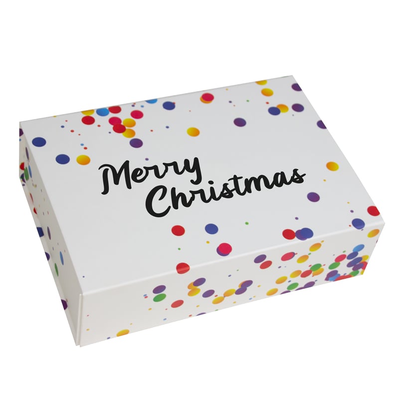 Confetti magneetdozen opdruk Merry Christmas