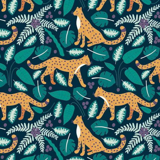 Gecoat inpakpapier - Luipaard dessin