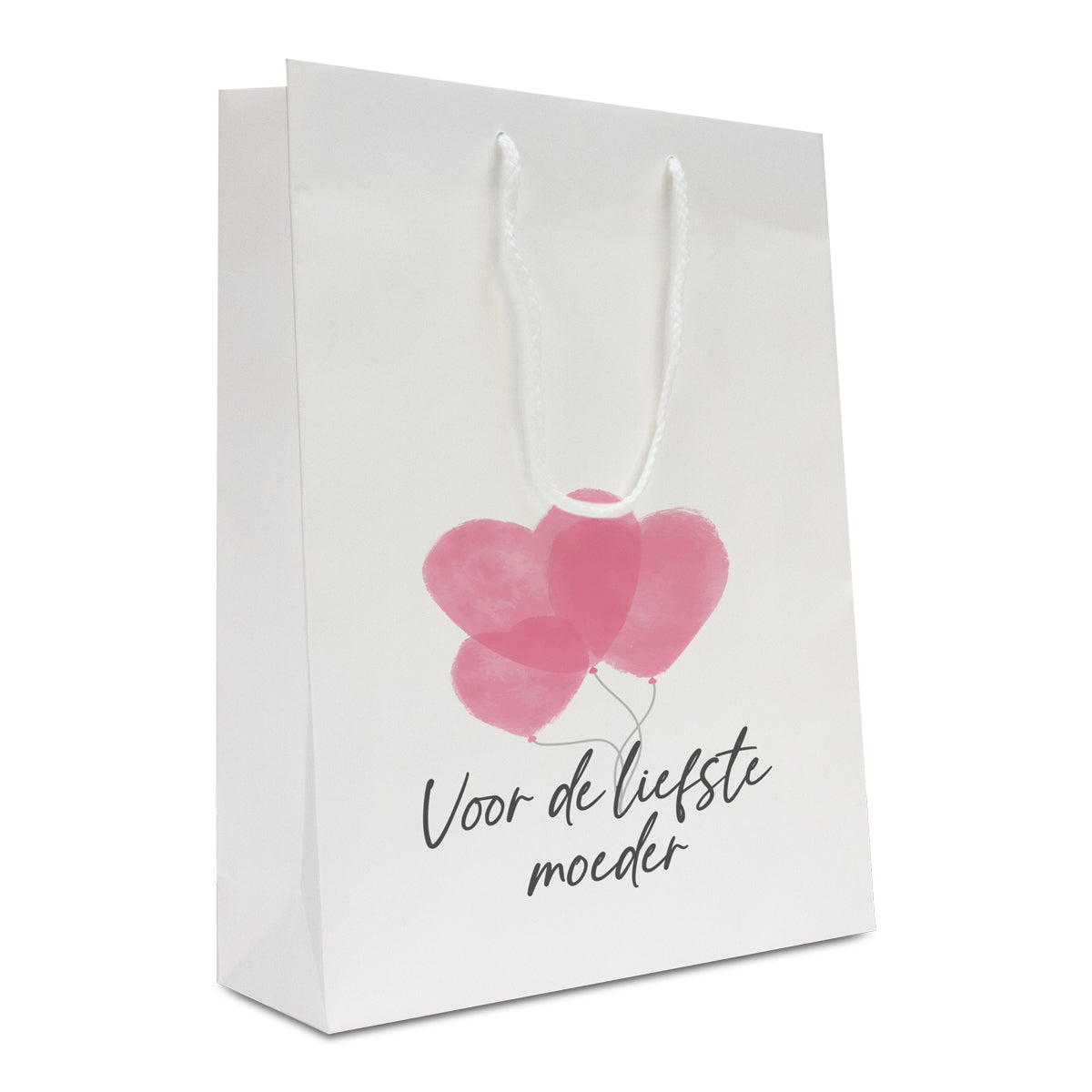Luxe papieren Moederdag tassen opdruk Voor de liefste moeder
