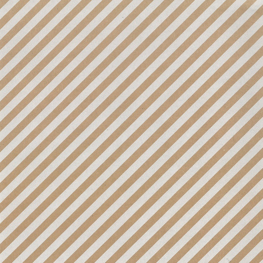 Bruin inpakpapier - Streepdessin