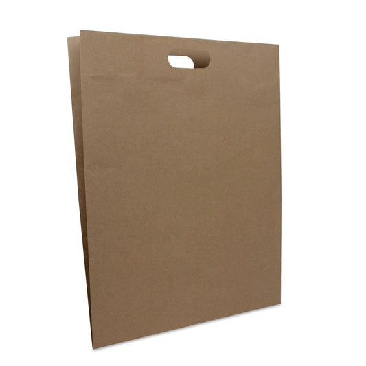 Low price papier tassen met uitgestanst handgreep