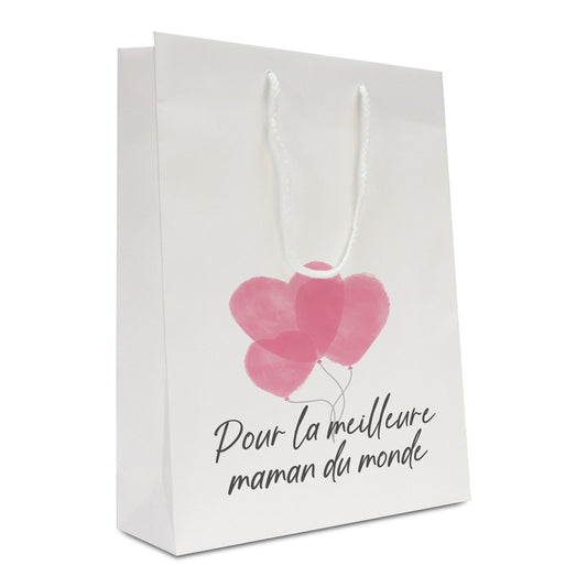 Luxe papieren Moederdag tassen opdruk Meilleure maman du monde