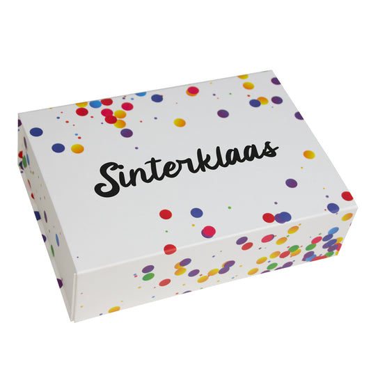 Confetti magneetdozen opdruk Sinterklaas