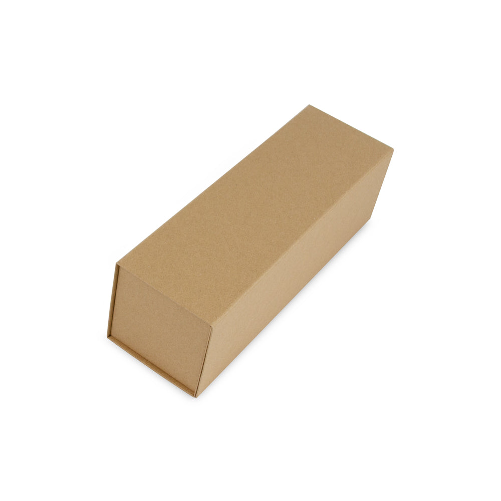 Luxe kraft wijnflesdoos met een magneetsluiting