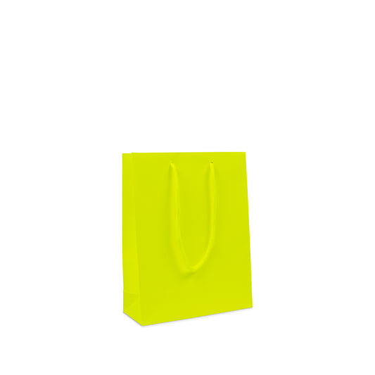 Luxe papieren draagtassen kleur Fluor mat
