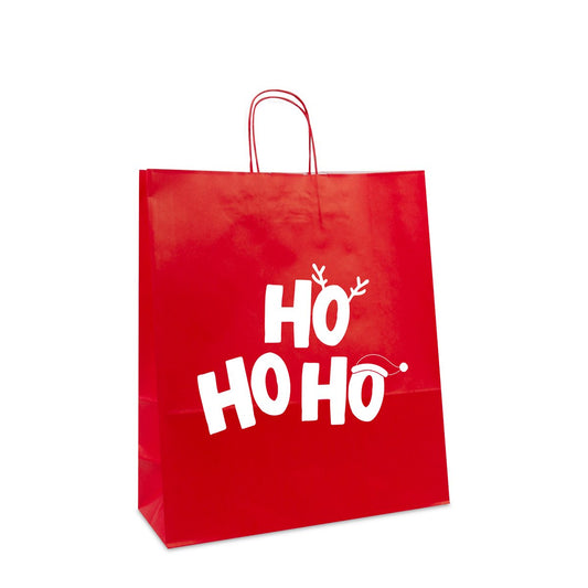 Twisted papieren kersttassen - Ho Ho Ho