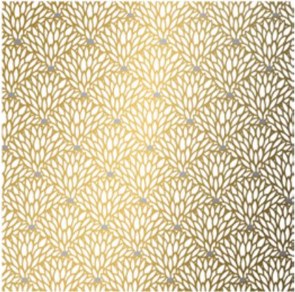 Coated inpakpapier - Dahlia dessin