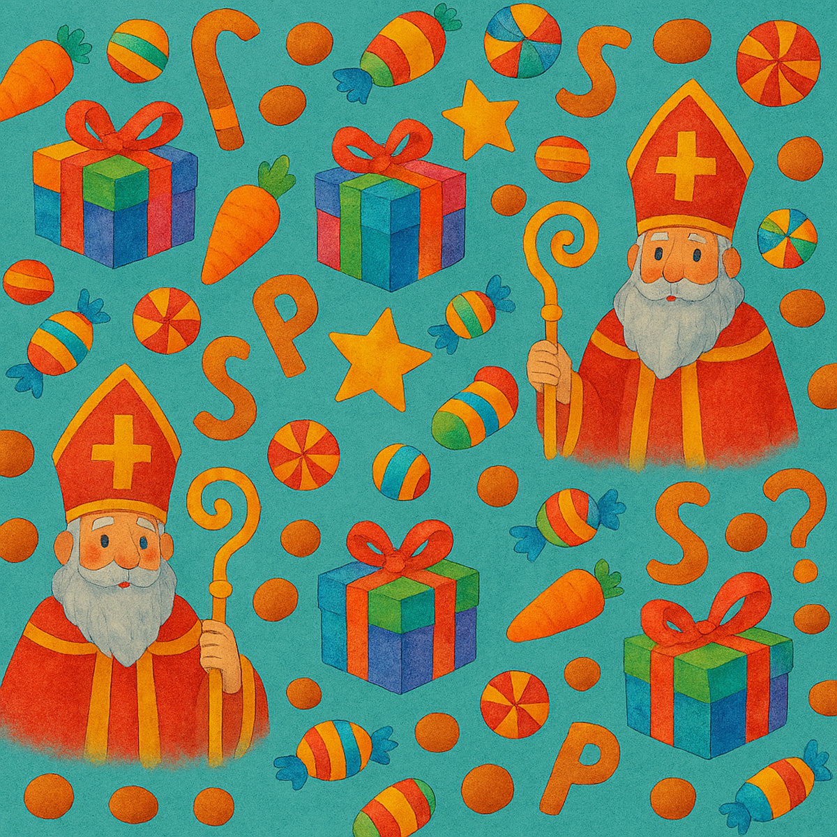 Sinterklaas inpakpapier - D008