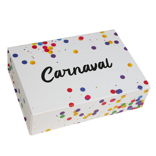 Confetti magneetdozen opdruk Carnaval