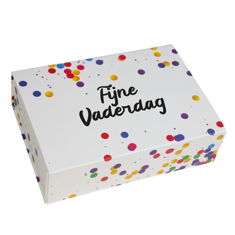 Confetti magneetdozen opdruk Fijne Vaderdag