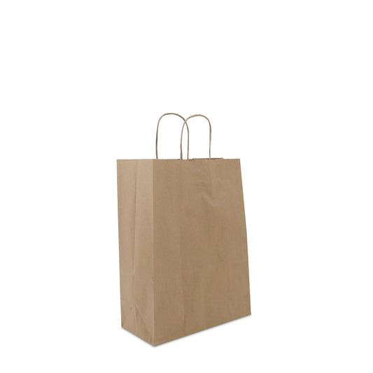 Twisted papieren draagtassen Effen kleur