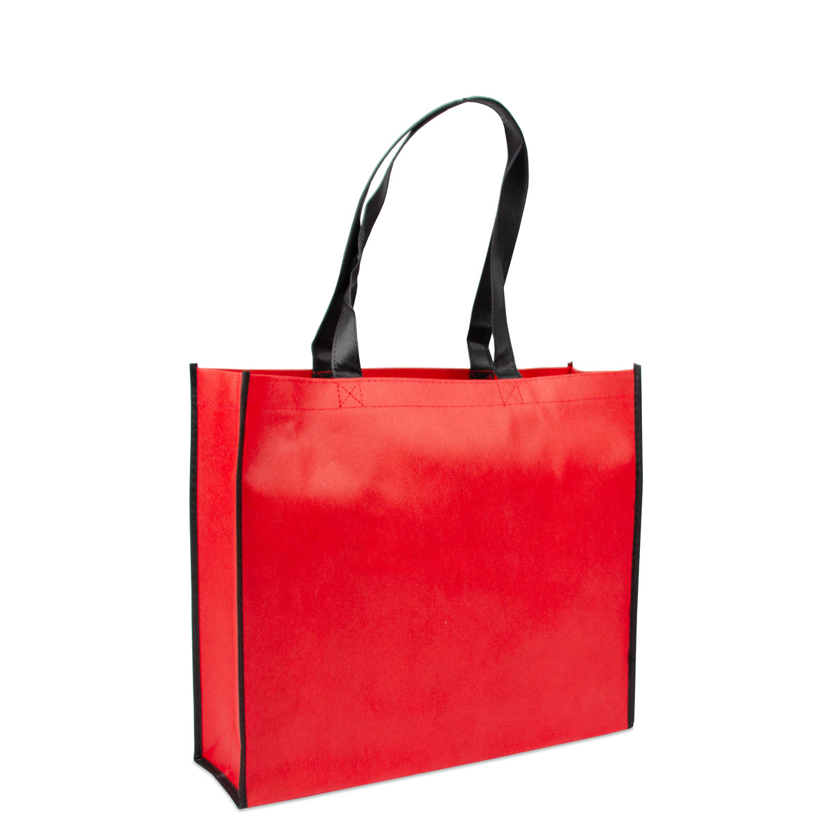Non-woven shoppers opdruk Rood/zwart duotone