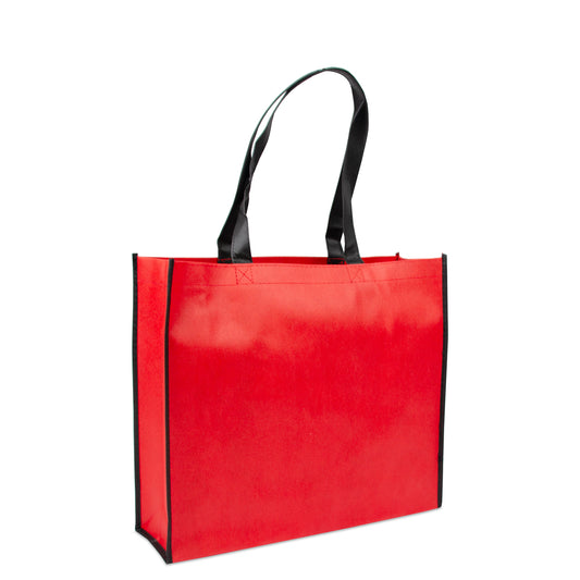 Non-woven shoppers opdruk Rood/zwart duotone