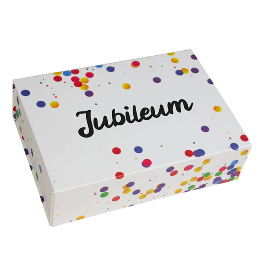 Confetti magneetdozen opdruk Jubileum